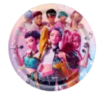 K Pop Demon Hunters dideles vienkartines lėkštutės